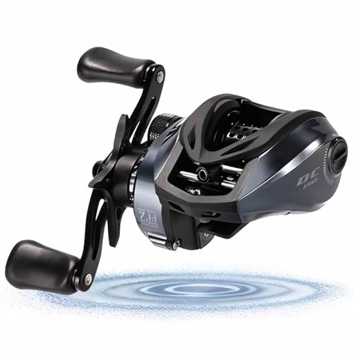 DCast Baitcasting Fishing Reel with Digital Anti-Backlash Control & Smart Braking System, Lightweight Easy-Cast Baitcaster for Bass Fishing - color: Left Handed