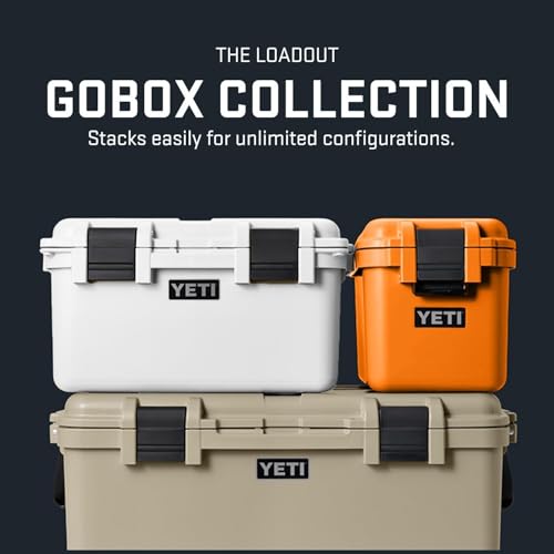 YETI LoadOut GoBox Collection, Divided Waterproof Cargo Case, Dry Box, Camera Case, Fishing Tackle Box - color: Charcoal, size: GoBox 1