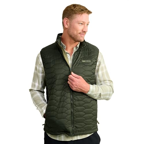 HUK - Men's Scale Vest, DWR Insulated Performance Fishing Vest - color: Cypress Landing, size: 3X-Large
