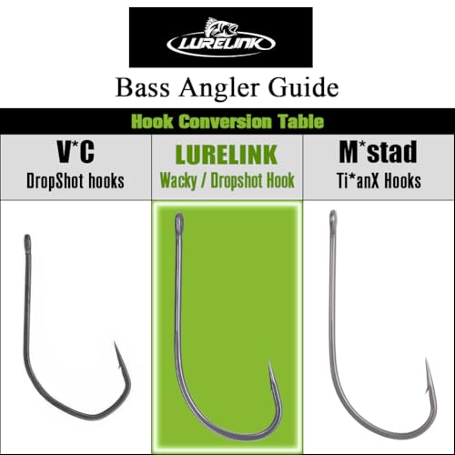 Drop Shot Hooks Wacky Rig Neko Bass Fishing Finesse Worm Size 2/0~#4 25Pack Bulk - size: Size 4 Pack of 25