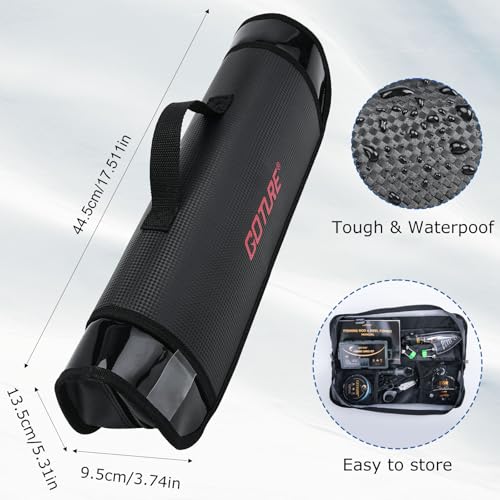 Goture Fishing Rod and Reel Combos,1.8M-2.7M Telescopic Fishing Pole Spinning Reel Line Lures Set with Carrier Bag,Telescopic Rod Kit for Starter Travel Saltwater Freshwater Gear Gift - color: B2:Fishing Pole Kit with Carrier Bag, size: 7 ft/2.1 m