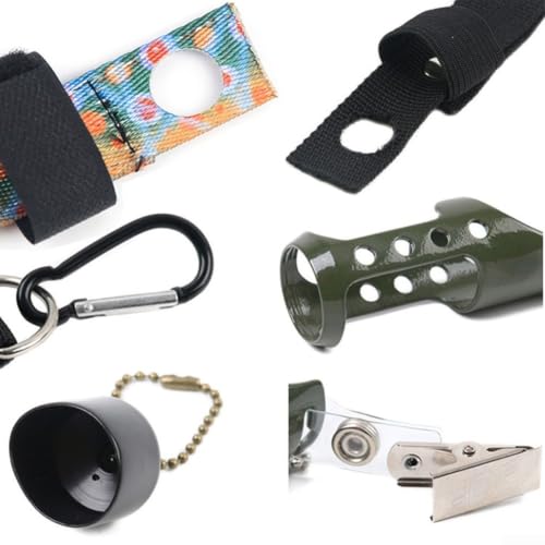 Minhe 2 pcs Fly Fishing Floatant Bottle Holder With Karabiner Clip Nylon Sinkant Webbing Bottle Holder For Securing Floatant Bottles To Fishing Apparel