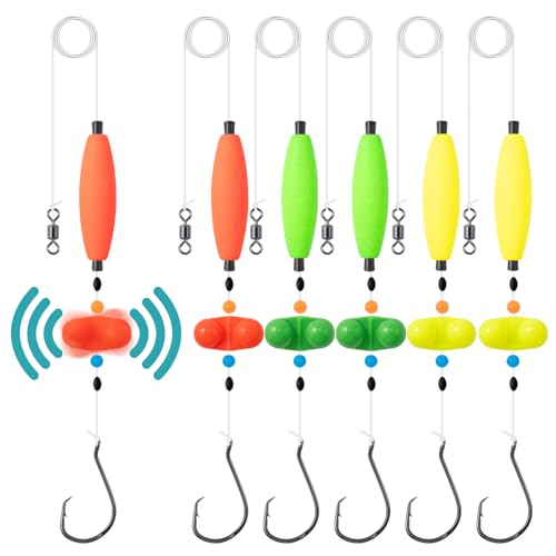Catfish Rigs Catfish Float Rigs Catfishing Tackle Santee Rig 5/0 6/0 Circle Hooks for Peg Floats Catfish - size: 6/0 HOOK * 6PCS