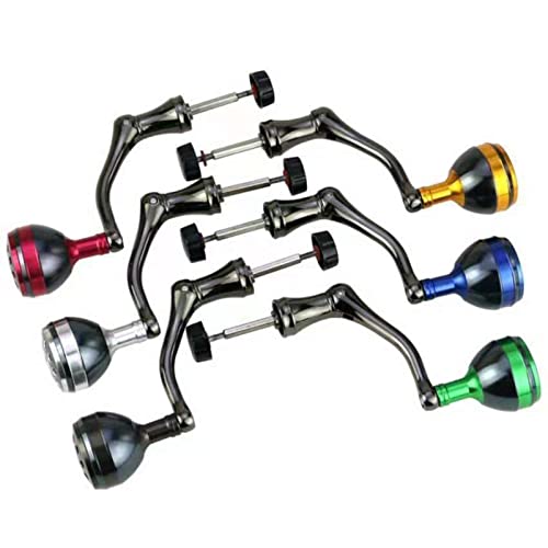 TEQIN Fishing Spinning Reel Handle, Lightweight Metal Single Rocker Arm, DIY Spinning Reel Grip Modification - Green, Small - color: Green Small