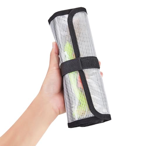 Roll Up Fishing Lure Wraps Set-Durable Lure Bag 6 Pocket PVC Protective Cover Saltwater Hook Covers Fabric Lure Protector Trolling Lure Tackle Box - color: Clear 2-pack, size: 25" X 9"