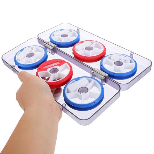 Line Storage Round Spools Shape Silicone Bobbin and Fishing Hard Abs Box Sturdy Fishing Line Holder Random Color