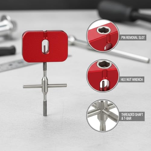 Steel Fishing Reel Maintenance Tool - Multi-Function Wrench for Pin Removal, Handle Nut Tightening & Spool Cap Pulling