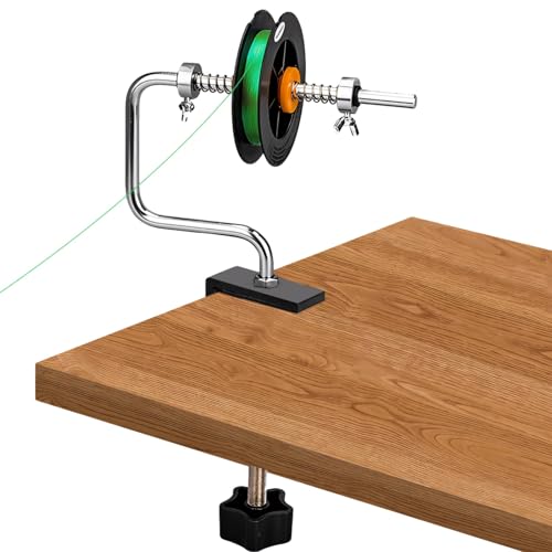 Fishing Line Spooler Winder, Spooling Station Aluminum Alloy, Rotating Axis Adjustable, Steel Frame and Clamp Workbench for Machine Line Spooler Fishing, Multiple Accessories