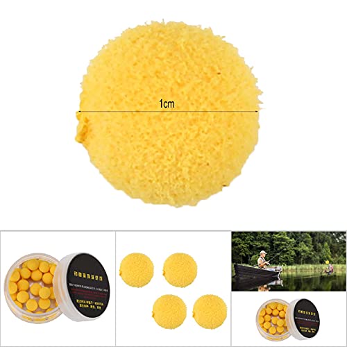 30Pcs Floating Foam Pop Up Fishing Bait Pellets – Ultra Light, High Buoyancy Soft Lures for Carp, Bright Color - color: Yellow odorless 10MM