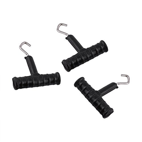 3 Pieces Knot Puller Fishing Lure Rig Tool Accessories Outdoor Fishing (Black) - color: Black