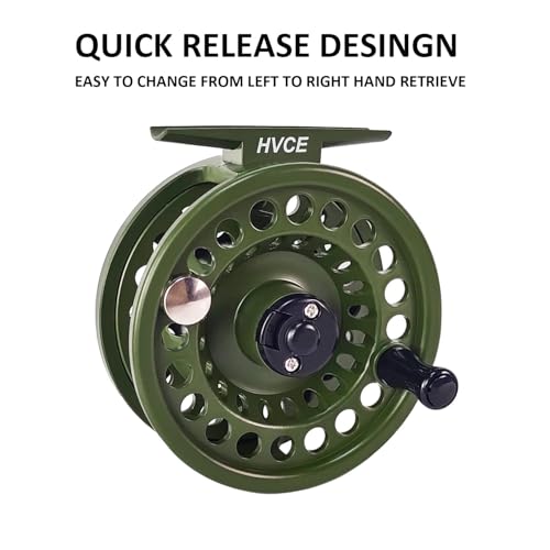 Aventik HVCE Graphite Fly Reel Center Drag System Classic III Graphite 3/4, 5/6, 7/8wt Large Arbor Freshwater Fly Fishing Reels - size: 7/8, style: With Extra Spool