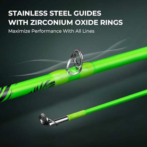KastKing Zephyr Dual-Tip Fishing Rod and Reel Combo,Spinning & Baitcaster Combo,Dual Tips Section for Different Powers,IM6 Graphite 2-Piece Rod with Extra Tip,Sensitive & Powerful,Freshwater Fishing - style: Cast: 6'0''- Ml& M- Dual-tip Rod - Right Handed