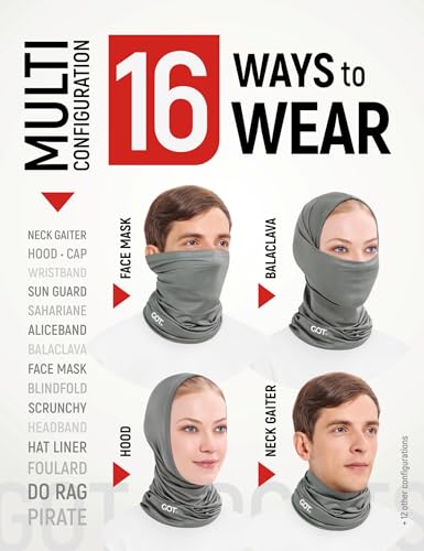 UPF 50+ Cooling Neck Gaiter - Fishing Face Mask Sun Protection Men Women | Thermoregulation, Moisture-Wicking, Quick-Drying, 4-Way Stretch, Built-in UV SPF, Multi-Style Headwear - color: Pink
