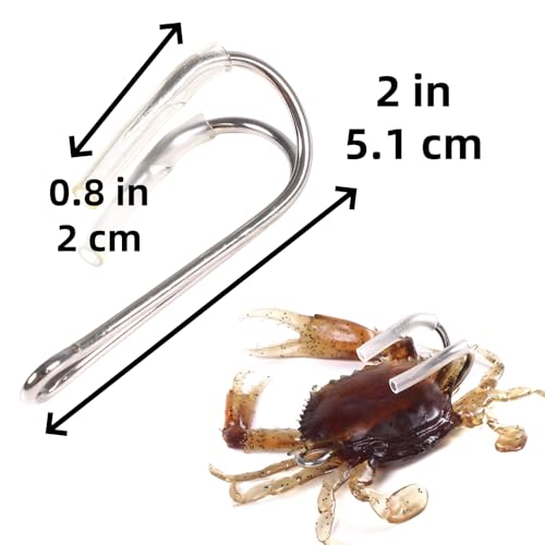 3 PCS Crab Lure, Soft Saltwater Artificial Lure, Simulation Crab Bait with Double Sharp Hooks for Sea Fishing