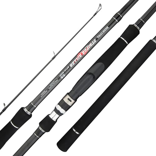 BERRYPRO Light Surf Spinning Rod Striper Fishing Rod Striped Bass surf Rod (9'/9'6''/10'6''/11'/12') - style: 9'6''-medium (10-20lbs)