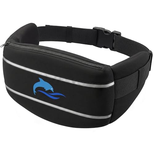 SIXRARI Adult Flotation Swim Belt, Adjustable 3-Section Buoyancy Belt with Reflective Strips for Water Aerobics, Aqua Jogging, Pool Exercise, Swimming Training & Low-Impact Workout - size: Large