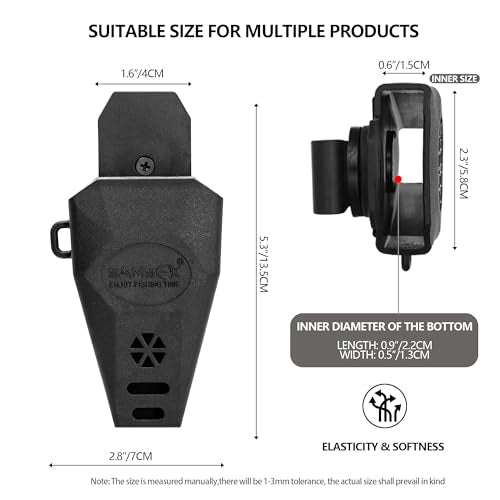 SAMSFX Fishing Pliers Sheath, 360-Degree Rotatable Belt Clip, Comes with Coiled Lanyard, Fishing Accessiores for Men