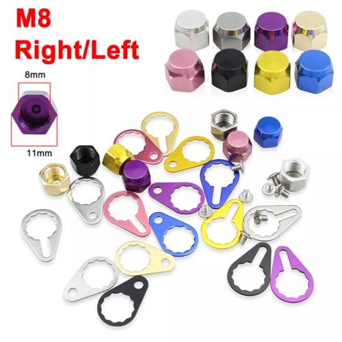 Baitcasting Fishing Reel Screw Nut Locking Cap Crank Handle Compatible with Abu Daiwa Okuma - color: Red, style: Left