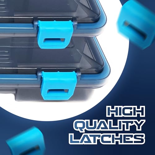 Reaction Tackle Standard Tackle Trays, Plastic Tackle Box Organizers with Four Secure Latches, Removable Dividers and Semi Transparent Lid for Fishing Storage - 3500 (4-Pack) - size: 3500 (4-Pack)