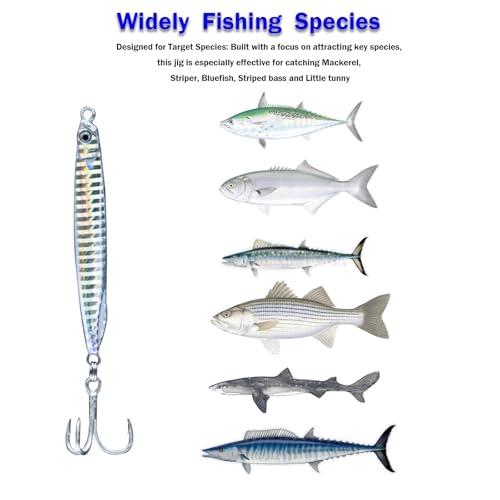 Saltwater Fishing Lures Fishing Jigs Fishing Spoons for Striped bass, Pompano, Spanish Mackerel ，Bluefish - color: Silver (3pcs), size: 2.13 oz / 60 g