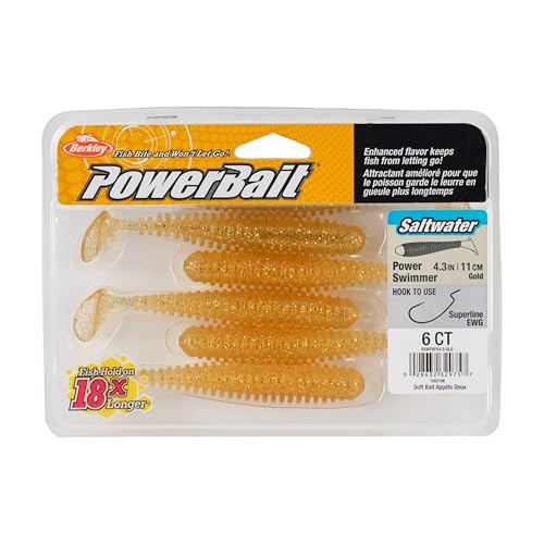 Berkley Berkley PowerBait Saltwater Power Swimmer - color: Gold, size: 4 1/3"