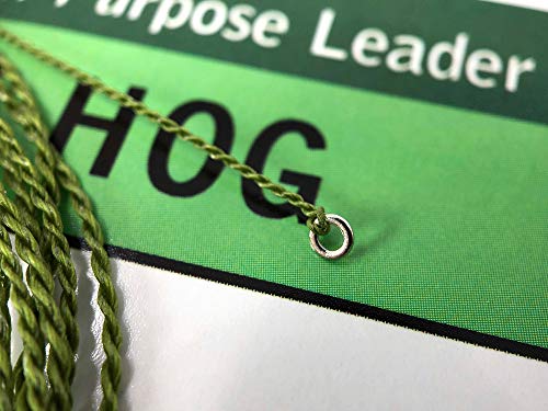 Big HOG Medium All-Purpose Fly Leader - Dries/Streamer/Nymph (Quality USA Made Moonlit Furled Leader) - size: 9-10wt