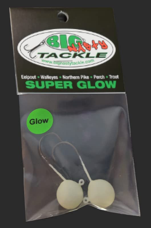 Big Nasty Tackle™ Super Glow Pout Pounder Jigs (1 oz.) (1 Pack) - color: Chartreuse Yellow