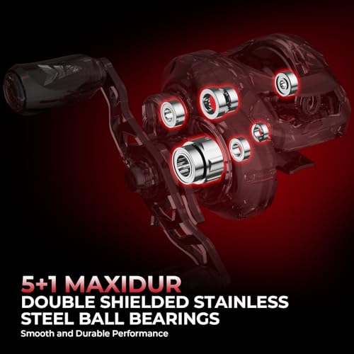 KastKing Royale Legend II Twin Tip Fishing Rod and Reel Combos, Spinning & Casting Combo, IM6 Graphite 2Pc Blanks, Extra Backup Tip Section, Stainless-Steel Guides, KastFlex Technology, EVA Handles - style: Cast: Right Reel, 6'6''- M Rod(2 Pcs + Extra Tip