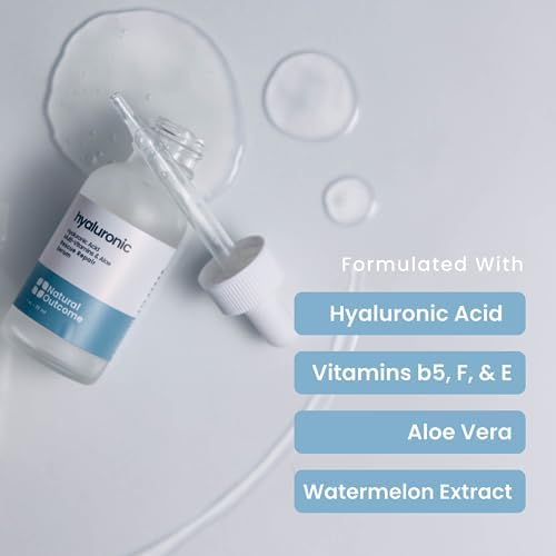 Hyaluronic Acid Serum for Face | Anti-Aging Facial Serum with Vitamin b5 | Reduces Fine Lines and Wrinkles | Moisturizing and Hydrating Rescue Repair Skin Care Serum | 1 Oz