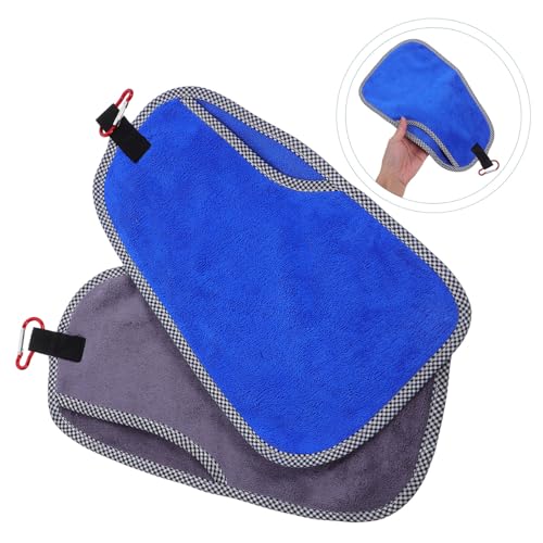 Luxshiny 2pcs Quick-Dry Fishing Towels with Clips Microfiber Outdoor Rod Towels for Hand Drying and Rod Cleaning for Camping Fitness and Boating Use