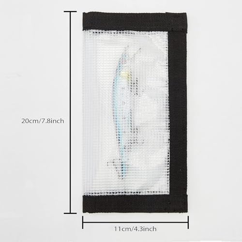 Fishing Lure Wraps 2-10 Pack Durable Clear PVC Lure Wrap for Fishing Rod Saltwater Hook Covers Fabric Lure Protector - color: 4 Pack Large 7.8″x 4.3″