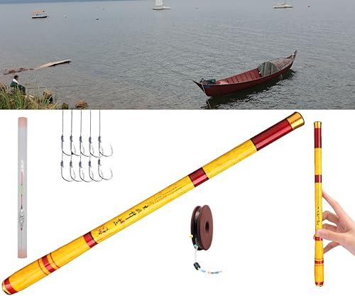 Carbon Fiber Tenkara Fishing Rod Kit Bank Poles for Catfishing All Waters - size: 5.9FT-1.8m kit