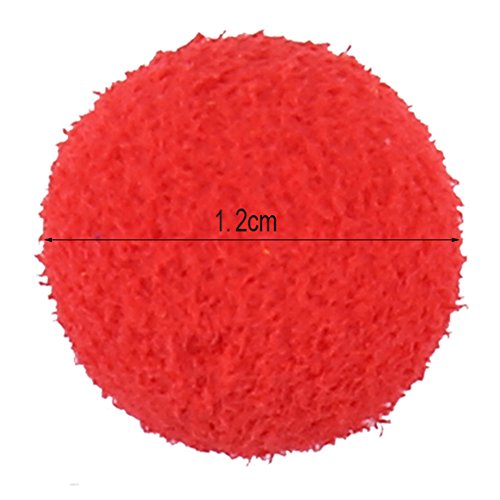 Akozon Premium Carp Fishing Lure-30Pcs/Lot Foam Pop Up Soft Pellets Baits Floating Lure, Ultralight, Strawberry/Sweet Potato Flavor, Great Buoyancy, 10mm, Yellow - color: Red strawberry flavor 12MM