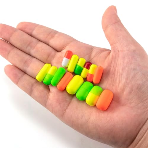 Dr.Fish 30 Pack Fishing Rig Floats Pompano Floats Walleye Rig Lure Making Accessories Surf Fishing Foam Snell Bobbers - color: Red, size: Small-3/5*1/4"