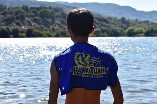 Hawk Tuah Micro Fiber Fishing Towel with Hook, 20 x 14 inches