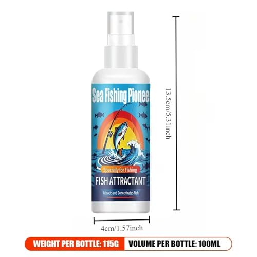 Fish Attractant Spray 100ML Concentrated Spray | Concentrated Fishing Bait for Pond Lake Seaside Water Trolling Outdoor Beginner Professional Lover