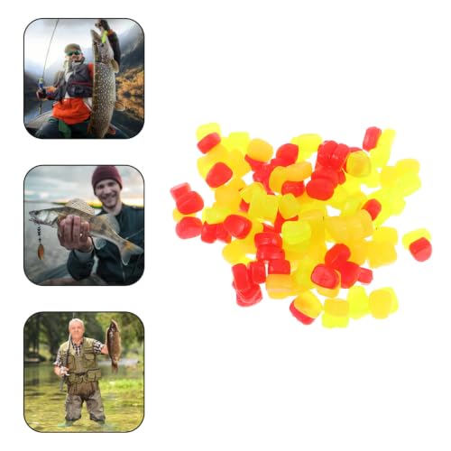 Healifty 150pcs Floating Artificial Corn Fishing Lures Soft Silicone Baits with Realistic Appearance and Natural Underwater Appeal for Freshwater Trout and Multiple Fish Species