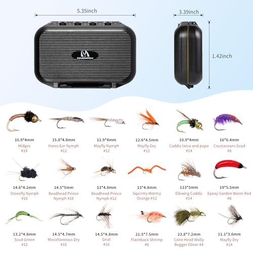 Maxcatch Extreme-X Fly Fishing Rod and Reel Combo, 3-8wt Complete Starter Fishing Outfit with Fly Box, Flies, Rod Clip Holder, Rod Case, Extra Tip Section - size: 3wt-8'4'' 4pc Rod, 3/4wt Reel