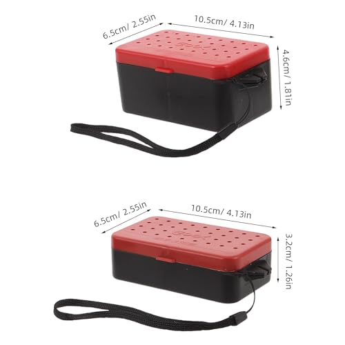 2pcs Live Bait Storage Box Double-Layer Breathable Plastic Worm Bait Holder Portable Fishing Accessories Suitable for Outdoor Anglers