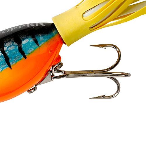 Arbogast Hula Popper Topwater Fishing Lure, Perch, G750 (2 1/4 in, 5/8 oz)
