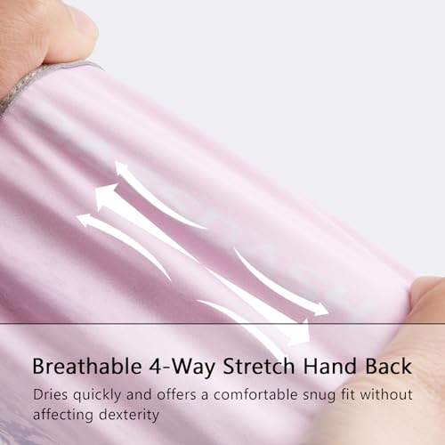 Bassdash ALTIMATE UPF 50+ Women’s Fishing Gloves UV Sun Protection Fingerless Gloves for Kayaking Paddling Hiking Cycling Driving Shooting Training - color: Pink Digital Gradient, size: Medium