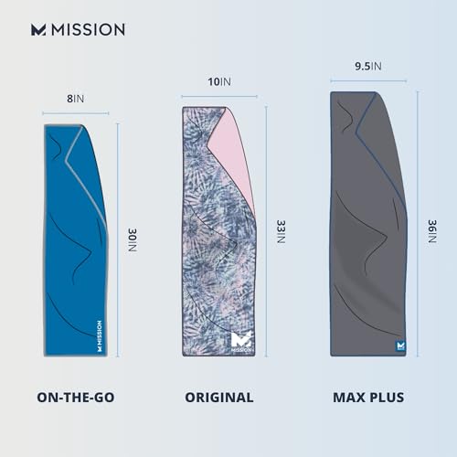 MISSION Max Plus Cooling Towel- Soft, Durable Microfiber - Cools Up to 3 Hours - UPF 50 Sun Protection - Machine Washable - color: Drift Otter