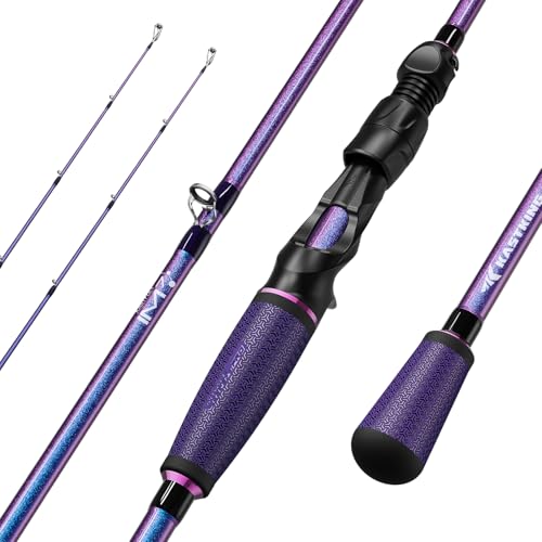 KastKing Royale Legend Pro Technique Bass Fishing Rods, KastFlex IM7 Graphite Blanks, 2-Piece Rod with Extra Tip, SlipLock Technology Handles, PTS Power Transition System, Built-in Hook Keeper - size: 7'10"- H Fast- Heavy Cover(2 Pcs+ Extra Tip), style: C