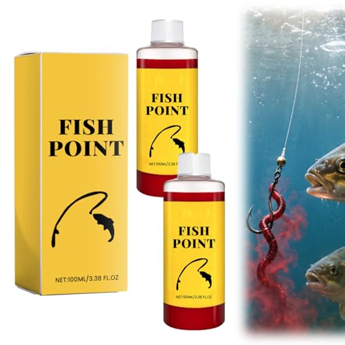 Concentrated Fish Attractant Liquid, Red Worm Liquid Spray, Bait Scent Attractor for Freshwater Fishing, Improves Bite Response - color: 2PCS