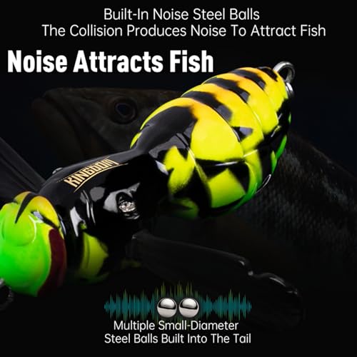 Kingdom Wasp Crawl Bait Insect Bionic Floating Fishing Lures Swimbaits Hard Artificial Baits Lure Freshwater and Saltwater Bass Carp Pike Walleye Fishing ABS Material Carbon Steel Three Book Hook - color: 01, size: 6.6g
