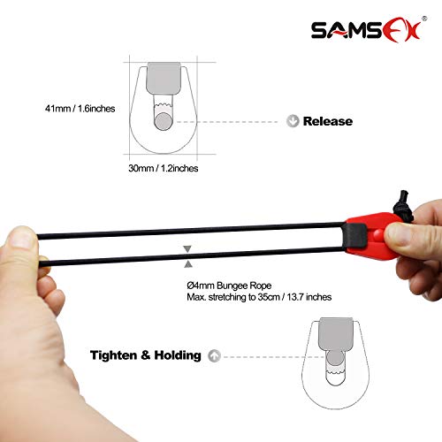 SAMSFX Fishing Rods Belt Stretchy Wrap Pole Straps Elastic Cable Ties for Casting, Spinning & Fly Rods - color: 4pcs, Red