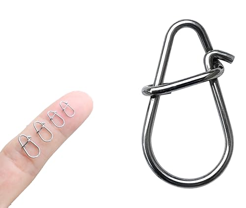 Crankbait Snaps & Snap Clips for Bass Lures, Duolock Snaps Fishing Freshwater, Duo Lock Fast Snaps Stainless Steel Higher Tensile Strength - size: SIZE(00+0+1+2)50PcsEach