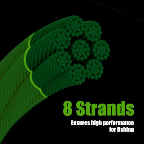 DASEE 8 Strands Braided Line, Fishing Line, Zero Stretch, 10-100LB, 300/500Yds, Abrasion Resistance, Braided Fishing Line, PE Line - color: Camo Blue, size: 20LB-500YDS