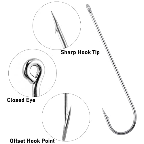 Dr.Fish 100 Pack Aberdeen Hooks Freshwater Fishing Hooks, Extra Long Shank Light Wire, Crappie/Bass/Bream/Bluegill/Panfish Fishing - size: #12-100 Pack