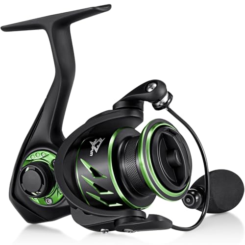 Piscifun Viper X Spinning Reels, Carbon Fiber 33LBs Max Drag, 10+1 Shielded BB, Saltwater Freshwater Spinning Fishing Reel, 5.2:1/6.2:1 - color: Green, size: 1000